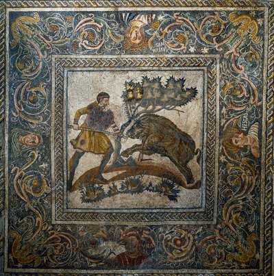 Arte romana: caccia al cinghiale da Roman