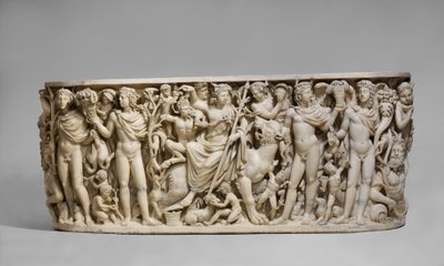 Sarcofago con il Trionfo di Dioniso e le Stagioni, c. 260-20 d.C. da Roman