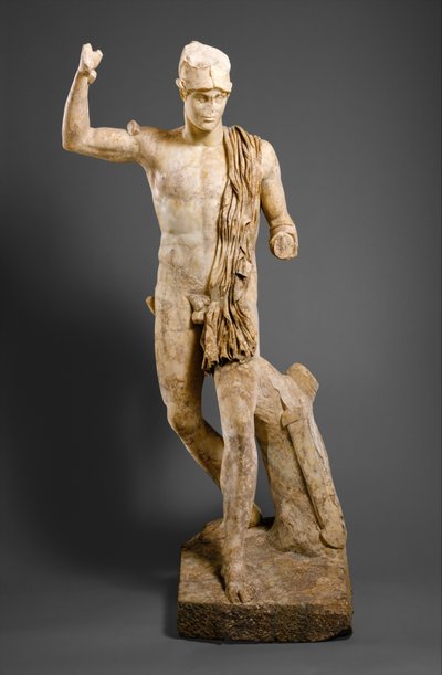 Statua di un guerriero ferito, c.138-181 d.C. (marmo) da Roman