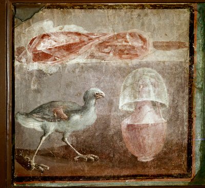 Natura morta con uccello (affresco) da Roman
