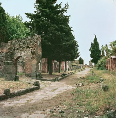 La via delle tombe e la porta di Ercolano da Roman