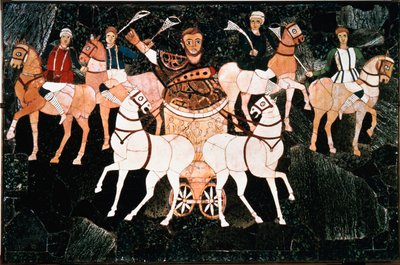 Il console romano Iulius Annius Bassus rappresentato su un quadriga (dettaglio) da Roman
