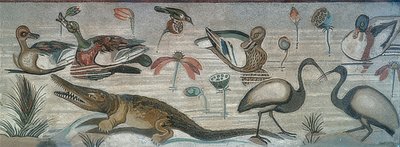 Animali nel Nilo, dalla Casa del Fauno, Pompei da Roman