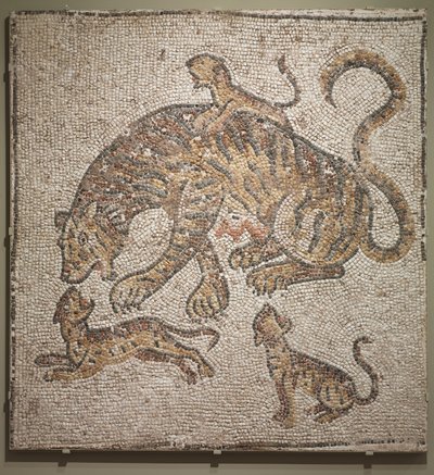 Tigre e cuccioli, c.300 d.C. da Roman