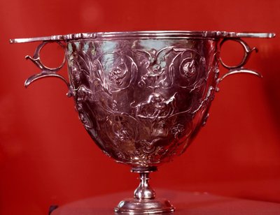 Tesoro di Boscoreale: cantharus (vaso da bere) con foglie di platano. Fine del I secolo a.C. - I secolo d.C. da Roman