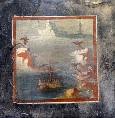 Ulisse resiste ai canti delle Sirene (affresco) da Roman