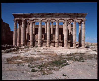 Veduta del tempio romano da Roman