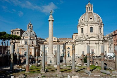Veduta del Foro e della Colonna Traiana da Roman