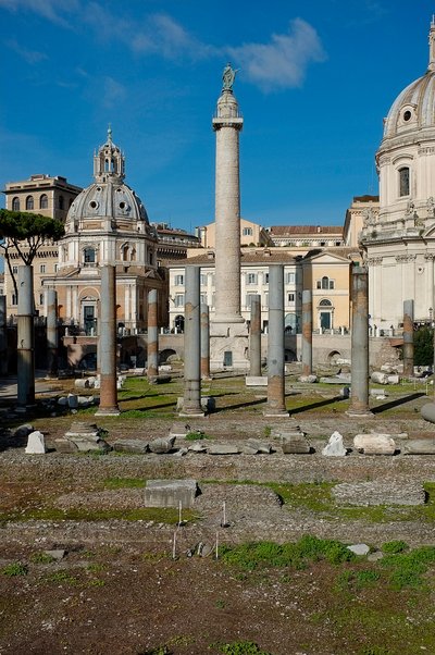 Veduta del Foro e della Colonna Traiana da Roman