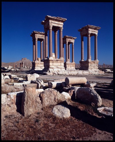 Vista del Tetrapylon da Roman