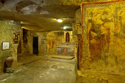 Vista delle catacombe di Sant