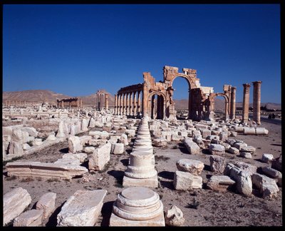 Veduta del grande colonnato e dell