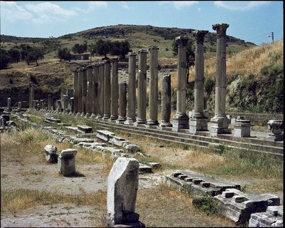 Veduta del santuario di Asclepio (283-133 a.C.) da Roman