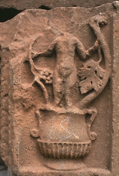 Frammento architettonico con decorazione scolpita, Mercato di Sertius, Alto Periodo Imperiale (27 a.C.-395 d.C.) da Roman Imperial Period