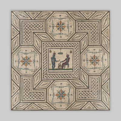 Pavimento a mosaico con scena egittizzante, c.130-150 d.C. da Roman Imperial Period