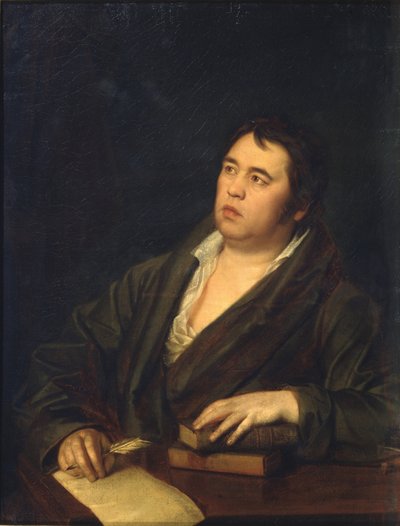 Ritratto del poeta Ivan A. Krylov 1769-1844, 1812 da Roman Maximovich Volkov