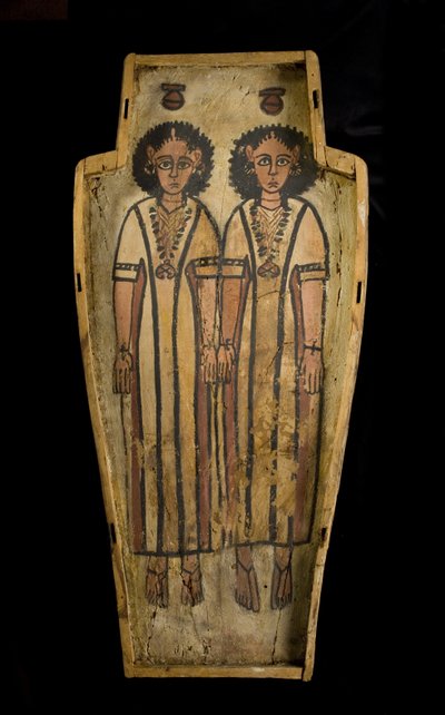 Base di sarcofago antropoide, Alto Egitto, Tebe, Tardo periodo romano, c.175-200 d.C. da Roman Period Egyptian