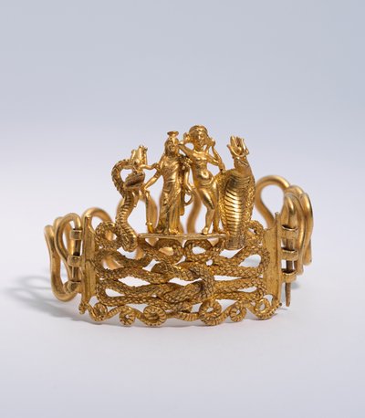 Bracciale con Agathodaimon, Iside-Tyche, Afrodite e Terenouthis da Roman Period Egyptian