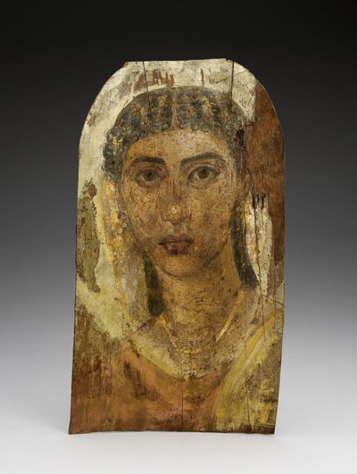 Ritratto di mummia di una giovane donna, 1-100 d.C. (legno dipinto, cera e tessuto) da Roman Period Egyptian
