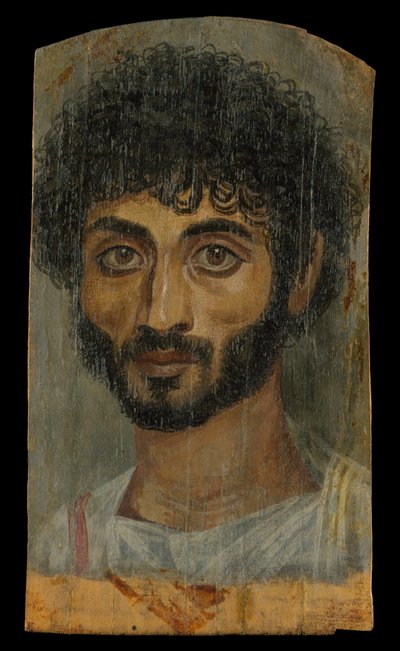 Ritratto di un uomo magro e barbuto, 160-180 d.C. da Roman Period Egyptian