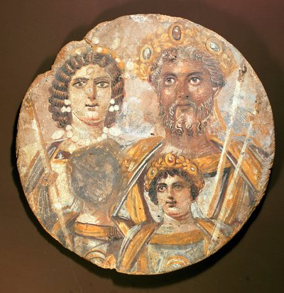 Tondo: Pannello della famiglia di Settimio Severo da Roman Period Egyptian
