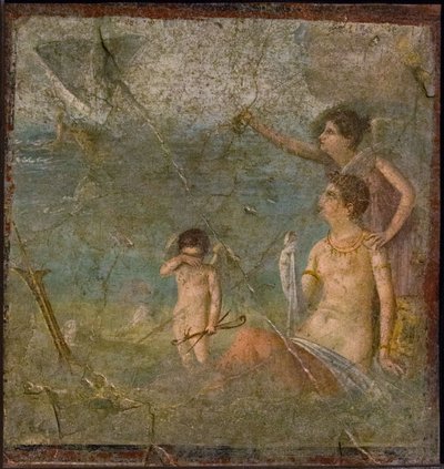 Arianna e Teseo da Roman Pompeian wall painting.