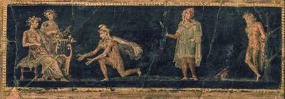 La gara musicale tra Apollo e Marsia, 1a metà del 1° sec. d.C. da Roman Pompeian wall painting.