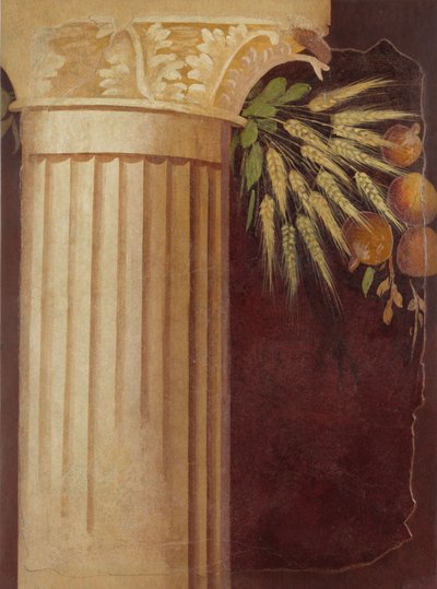 Frammento di affresco dal peristilio di una villa a Boscoreale da Roman Republican Period