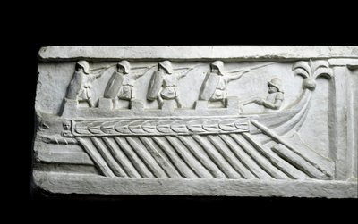 Una nave da guerra (basso rilievo) da Roman Roman