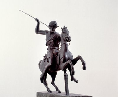 Amazzone a cavallo (scultura in bronzo dopo un originale greco del III secolo a.C.) da Roman Roman
