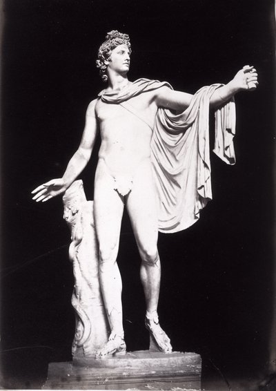 Apollo del Belvedere, copia di un originale greco del IV secolo a.C., prima della rimozione dei precedenti restauri da Roman Roman