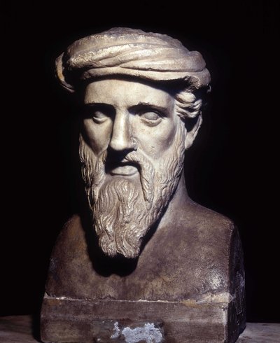 Busto di Pitagora (VI secolo a.C.), filosofo e matematico greco, Musei Capitolini, Roma da Roman Roman