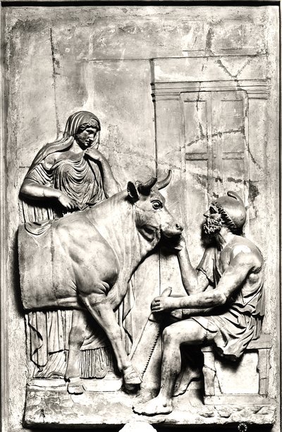 Dedalo costruisce una mucca per Pasifae, tra il I e il III secolo d.C. da Roman Roman