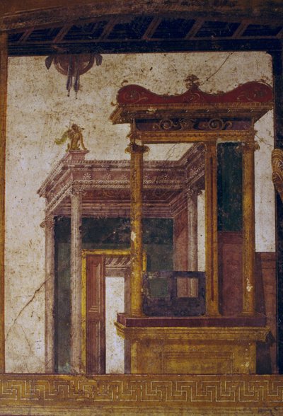 Architetture fantastiche, affresco dall