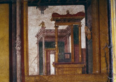 Architetture fantastiche, affresco dall