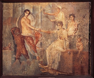 Affresco raffigurante Io a Canopo in Egitto, consolata da Iside dalla Casa del Duca d