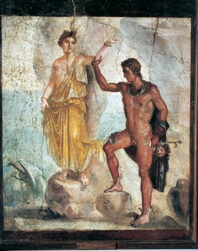Affresco raffigurante Perseo e Andromeda dall