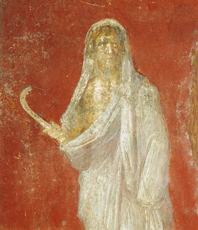 Affresco raffigurante Saturno, da Pompei da Roman Roman
