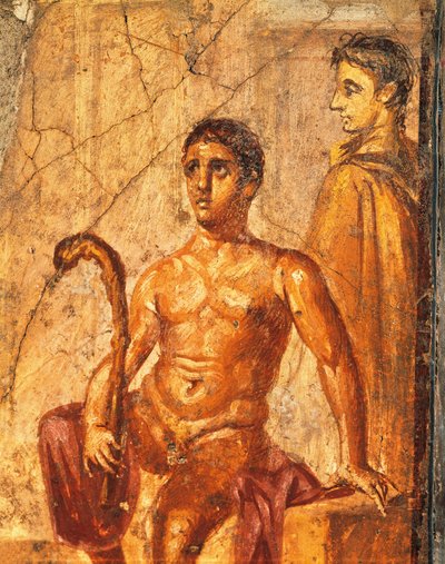 Affresco raffigurante Selene ed Endimione, dalla Casa del Centenario, Pompei, Campania, Italia da Roman Roman