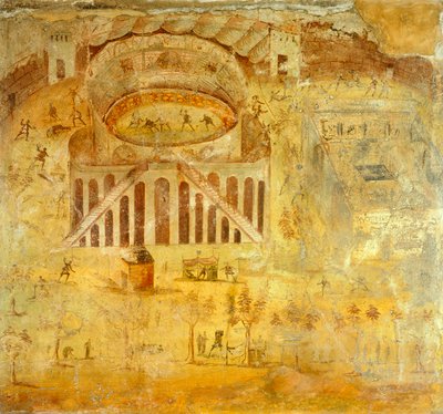Affresco che raffigura una lite tra Pompeiani e Nocerini nell