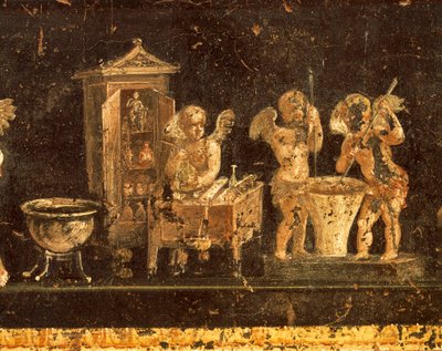 Affresco dalla Casa dei Vettii, Pompei, Campania, Civiltà Romana da Roman Roman