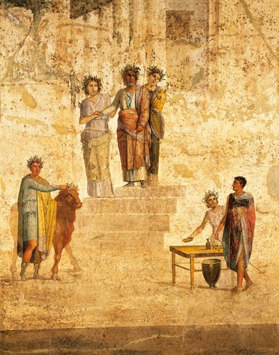 Affresco che ritrae Giasone e Pelia da Pompei da Roman Roman