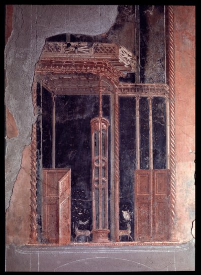 Affresco del triclinio della casa dei cervi, V secolo a.C.-I secolo d.C. da Roman Roman