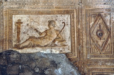 Ercolano - bassorilievo: allungamento del carattere, dettaglio decorativo - arte romana da Roman Roman
