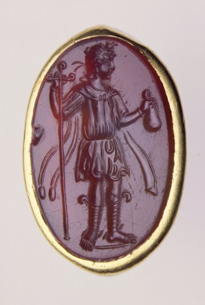 Intaglio incastonato in un anello d