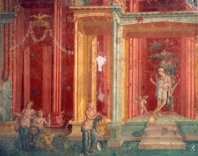 Italia, Provincia di Napoli, Regione Campania, Pompei, Casa di Loreio Tiburtino, Affresco da Roman Roman