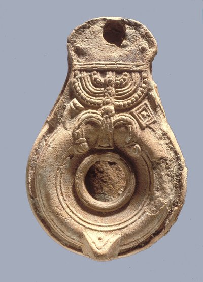 Lampada ad olio ebraica (terracotta) da Roman Roman