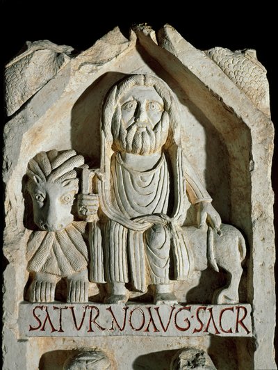 Tarda arte romana: stele dedicata a Saturno Augusto da Roman Roman