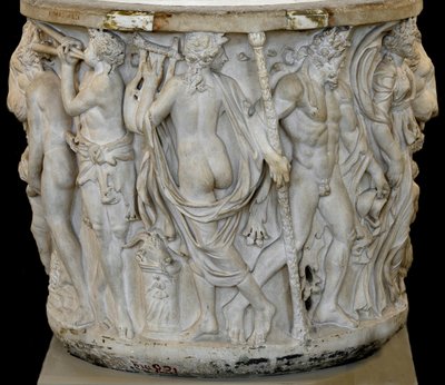 Sarcofago lenos con scene dionisiache da Roman Roman