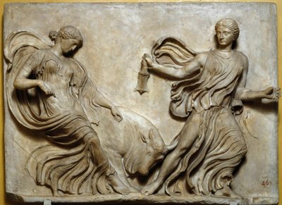 Basso rilievo del parapetto del tempio di Nike Atena da Roman Roman